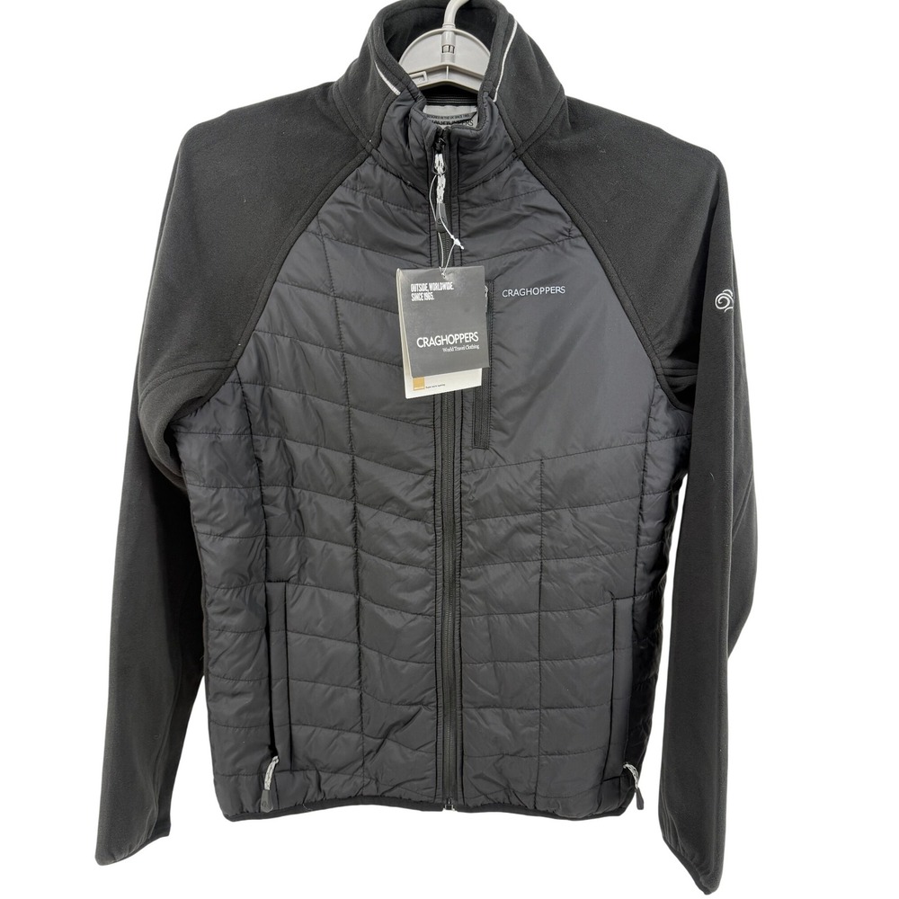 Craghoppers Easby Jacket Mens Small Black Insulated Fleece Zip Up Lightweight‎